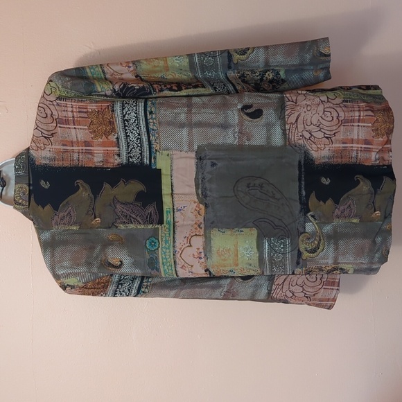 Vintage Helene Artsy Abstract Blazer M - Picture 5 of 11